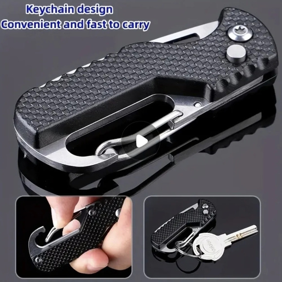 Small multi function cutter tool, keychain box package opener seatbelt emergency - Picture 8 of 12